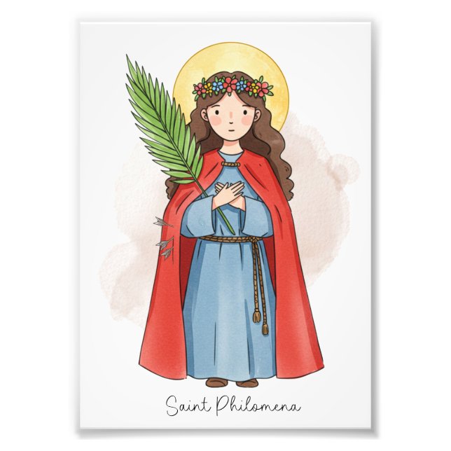 Hl. Philomena, katholischer Fotodruck (Vorne)