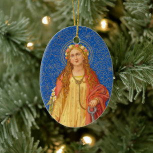 Hl. Philomena mit Anker (SNV 051) Keramik Ornament