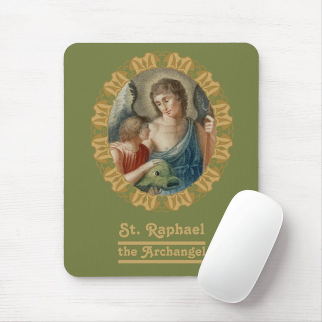 Hl. Raphael der Erzengel (M 012) Mousepad (Mit Mouse)