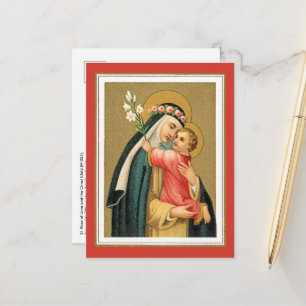 Hl. Rosa von Lima und das Jesuskind (M 023) Postkarte