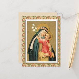 Hl. Rosa von Lima und das Jesuskind (M 023) Postkarte