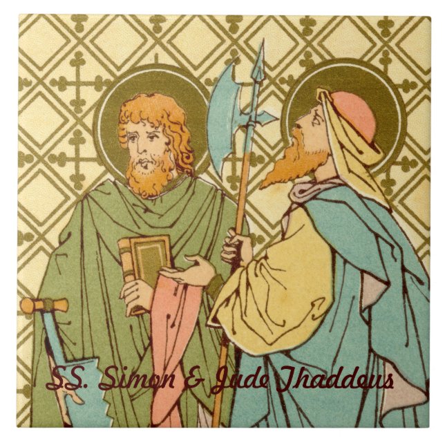 HL. Simon und Judas Thaddäus (RLS 16) Fliese (Vorderseite)