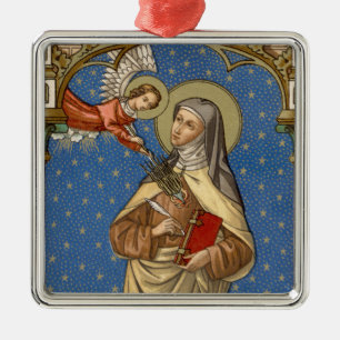 Hl. Teresa von Avila (28. Okt) Silbernes Ornament