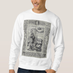Hl. Valentin von Rom Gravur Premium Kunst Sweatshirt
