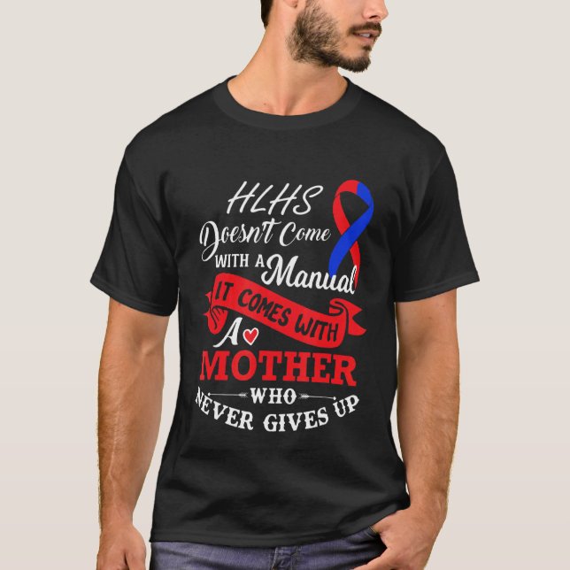Hlhs mit einer Mutter, die niemals Blue Red Ri auf T-Shirt (Vorderseite)