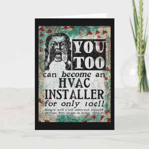 HLK-Installateur - Lustiges Vintage-Retro Karte