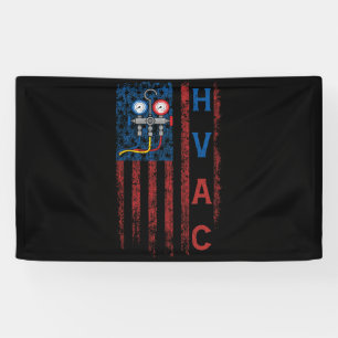 HLK-Techniker Amerikanische Flagge USA Vintage Banner