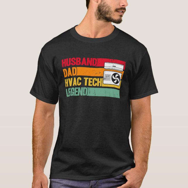 HLK-Techniker HLK-Tech Ehemann Vater HLK-Tech Le T-Shirt (Vorderseite)