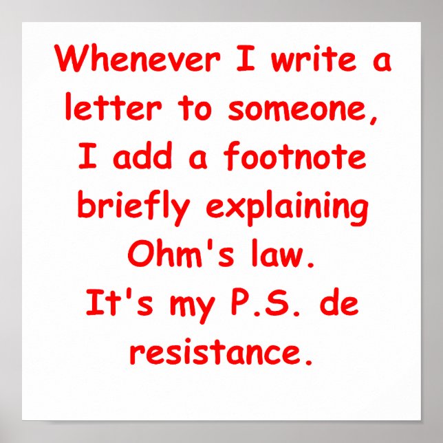 Hm-Gesetz Poster (Vorne)