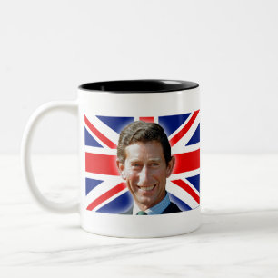 HM KING CHARLES III UNION JACK FLAG ZWEIFARBIGE TASSE
