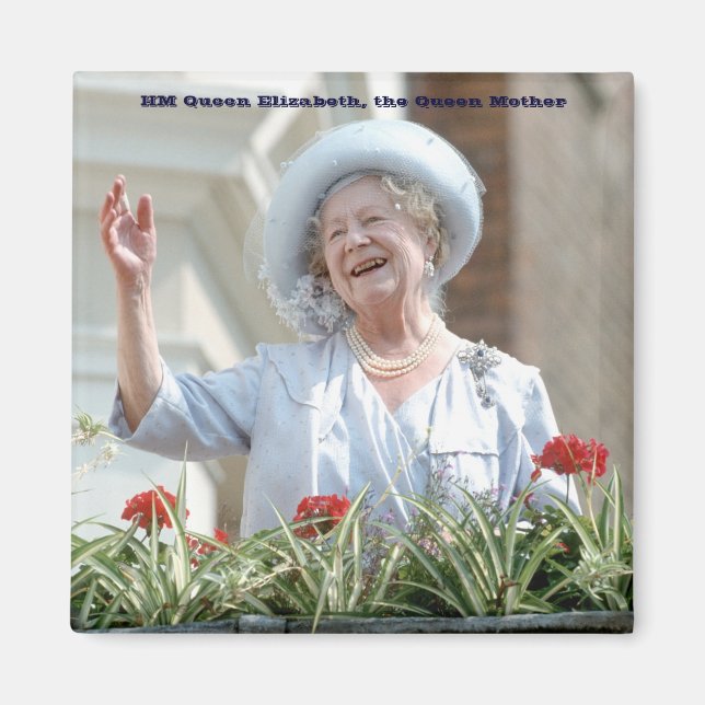 HM Königin Elisabeth, Königin Mutter 1990 Magnet (Vorne)
