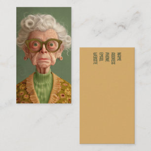 Hm? Oma Portrait Visitenkarte