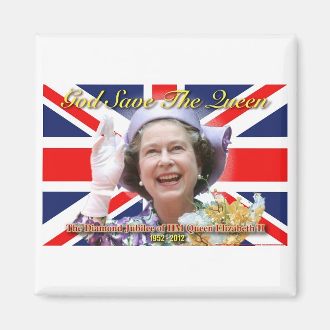 HM Queen Elizabeth II Diamond Jubilee Magnet (Vorne)