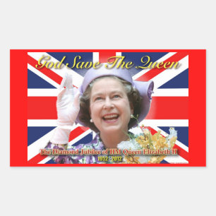 HM Queen Elizabeth II Diamond Jubilee Rechteckiger Aufkleber