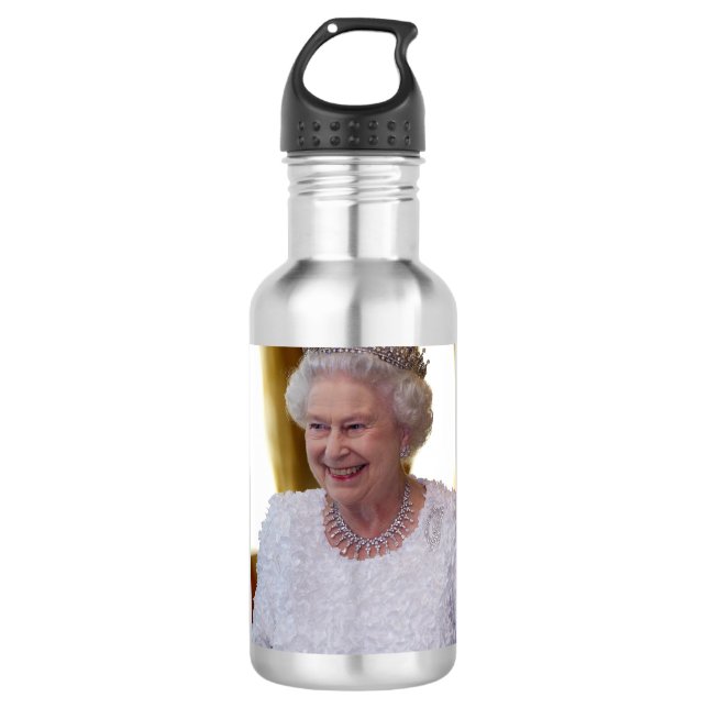 HM Queen Elizabeth II Dublin Edelstahlflasche (Vorderseite)