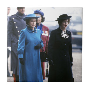 HM Queen Elizabeth II-Margaret Thatcher Fliese