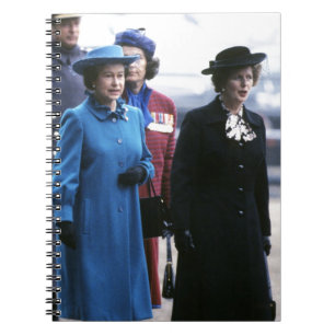 HM Queen Elizabeth II-Margaret Thatcher Notizblock