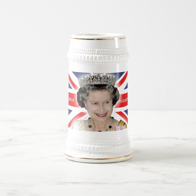 HM Queen Elizabeth II - Pro Foto Bierglas (Mittel)