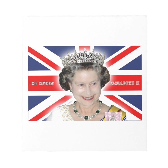 HM Queen Elizabeth II - Pro Foto Notizblock (Vorderseite)