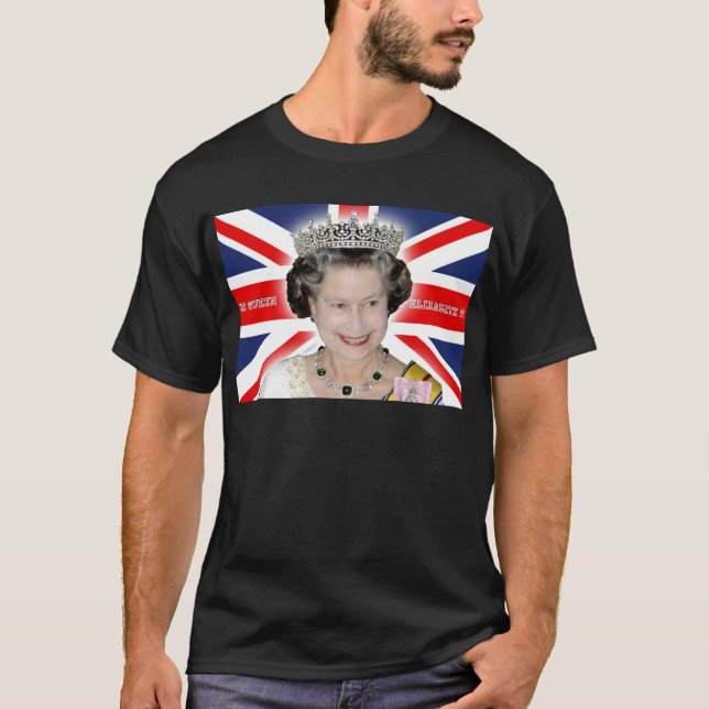 HM Queen Elizabeth II - Pro Foto T-Shirt (Vorderseite)
