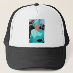 HM Queen Elizabeth II., Türkis Hat Professiona Truckerkappe