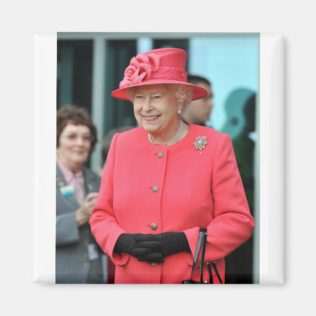 HM Queen Elizabeth II Warrington 2012 Beruflich Magnet (Vorne)