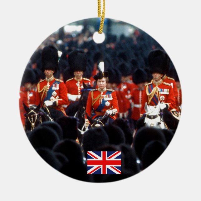 HM The Queen Elizabeth II Prinz Philip London Keramik Ornament (Vorne)