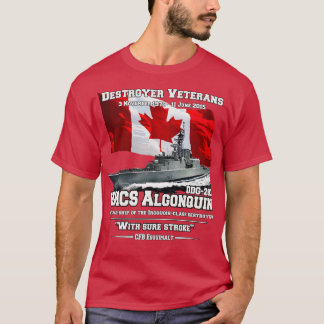 HMCS Algonquin Destroyer Veteranen T-Shirt