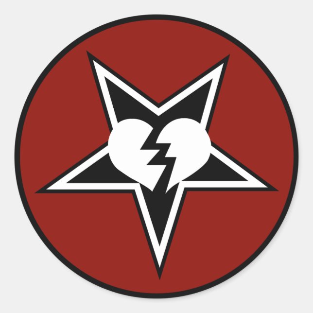 HMG-Aufkleber (6, rot) Runder Aufkleber (Vorderseite)