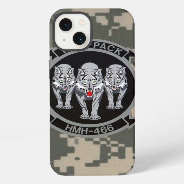 HMH-466 "Wolfpack" Digitalt Tarnmuster iPhone Hülle (Rückseite)