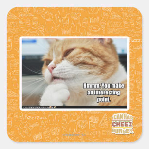 Hmmm. Quadratischer Aufkleber