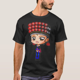 Hmong Asian American Chibi Girl Hmong Kostume Hmon T-Shirt