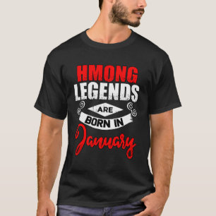 Hmong Hmoob Januar Geburtstag T-Shirt Geschenk