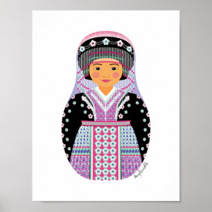 Hmong-Matroschka-Plakat Poster