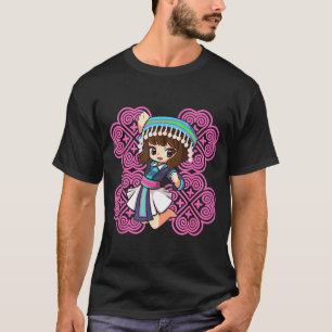 Hmong Miao Hmoob Mädchen Frau Prinzessin stark T-Shirt