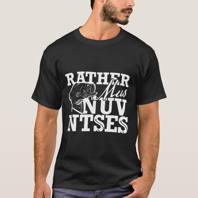 Hmong Rather Mus Nuv Ntses Fischen T-Shirt (Vorderseite)