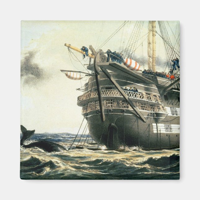 HMS Agamemnon, das das ursprüngliche atlantische K Magnet (Vorne)