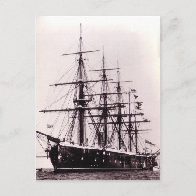 HMS Agincourt 1865 Postkarte (Vorderseite)