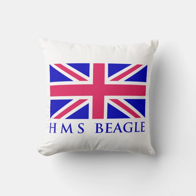 HMS-Beagle Großbritannien-Flagge Kissen (Vorderseite)