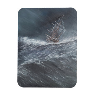 HMS-Beagle in einem Sturm vor Kap Hoorn Magnet