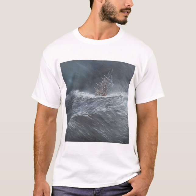 HMS-Beagle in einem Sturm vor Kap Hoorn T-Shirt (Vorderseite)