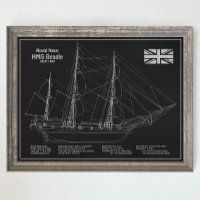 HMS Beagle Tall Ship - Schiffskopfdruck PBD