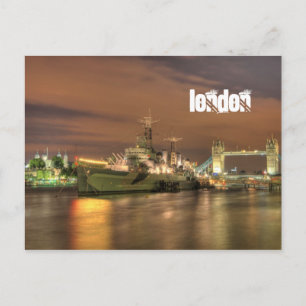 HMS Belfast in London Postcard Postkarte