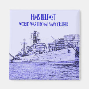 HMS Belfast Sketch Magnet