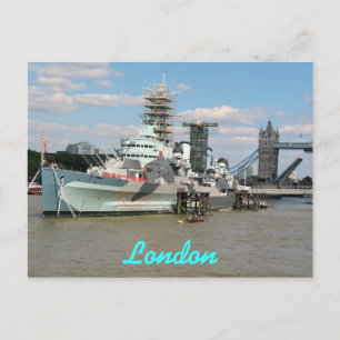 HMS Belfast Thames London UK Postkarte