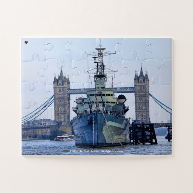 HMS Belfast Tower Bridge London Puzzle (Horizontal)