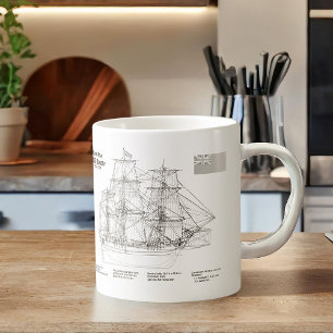 HMS Bounty - Pläne für den Schiffsbau - BD Kaffeetasse