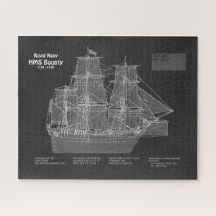 HMS Bounty - Pläne für den Schiffsbau - PD Puzzle