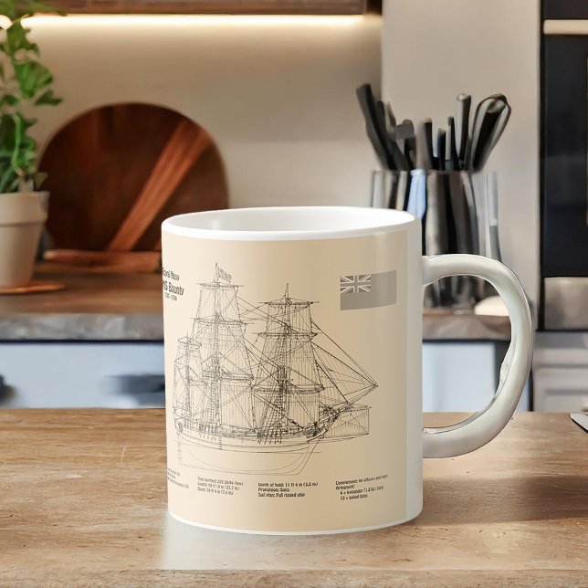 HMS Bounty - Pläne für ein Schiffskonzept SD Kaffeetasse (Von Creator hochgeladen)