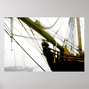 HMS Bounty Tall Ship aus dem Nebelposter Poster